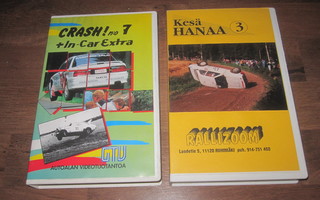 Kesä hanaa 3 & Crash! n:o 7 - 2 x rallivideot VHS