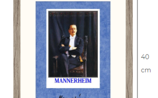 Uusi Mannerheim taidetaulu kehystetty