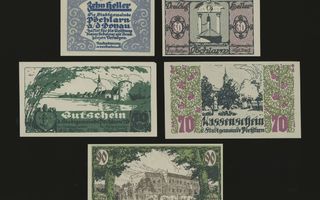 Itävalta 10, 30, 50, 70, 90 Heller, Pöchlarn 1920