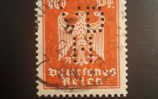 Deutsches Reich 10 Pf 1924 Perfin