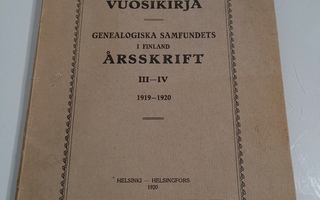 Suomen sukututkimusseuran vuosikirja 1919-1920