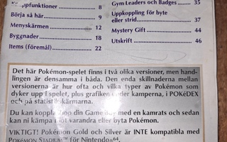 Pokémon Gold ja Silver manuaali (ruotsi ja suomi)