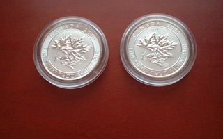 2 kpl 1 1/2 unssin Canadian Maple Leaf - hopeakolikoita