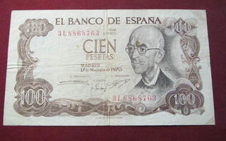 100 pesetas 1970 Espanja-Spain