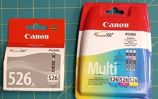 Canon 526 multipac ja harmaa väripatruunat  hinta sis.postit