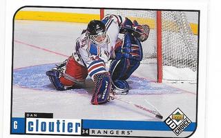 1998-99 UD Choice #131 Dan Cloutier New York Rangers MV