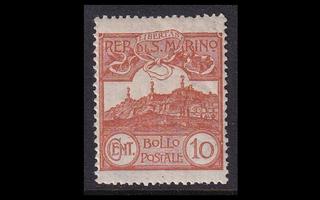 San Marino 70 ** Monte Titano 10 C ruskea (1921)