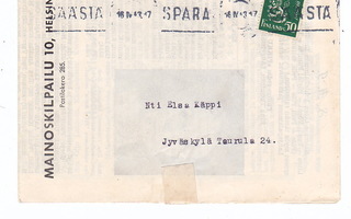 VANHA Lähetys Painotuote Philips Mainos 1943
