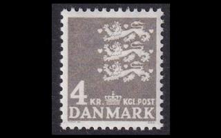 Tanska 484 ** Vaakuna 4 kr harmaa (1969)