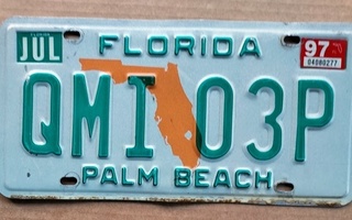 FLORIDA rekisterikilpi USA  verotarra 1997