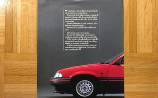 Esite Honda Civic 1984, sisältää myös CRX