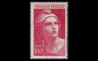 Ranska 706 ** Iso Marianne 100 Fr (1945)