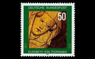 Saksa 1114 ** Elisabeth von Thüringen kuolemasta 750v (1981