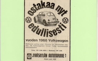 Volkswagen 1968 malli - lehtimainos A5 laminoitu