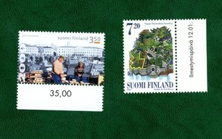 Vuoden 2000 postimerkkejä**: Suomenlinna ym