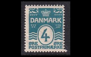 Tanska 45B ** Aaltoviiva 4 öre (1905)