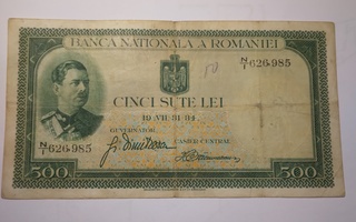 Romania 500 lei 1931-34