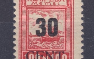Saksa reich Memel 1923 Mi 196 postituoreena,