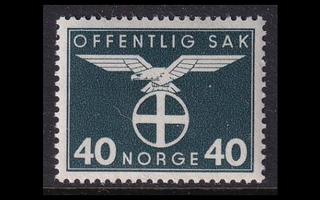 Norja 52 ** Virkamerkki 40 öre (1942)