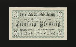 Saksa Notgeld 50 Pfg, Tambach 1917