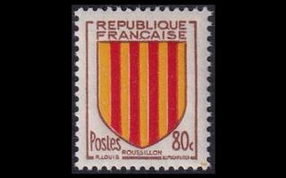 Ranska 1074 ** Vaakuna Roussillon (1955)