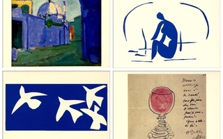 Henri Matisse, neljä korttia,  käyttämättömiä