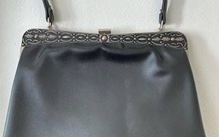 Vintage naisten käsilaukku musta