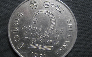 Sri Lanka 2 rupees  1981  KM # 145  cu.ni  Mahaweli Dam