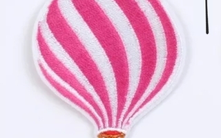 Pinkki kuumailmapallo kangasmerkki