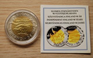 Suomi 5 euro 2007, BU, itsenäisyys 90 v