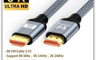 Superlaadukas 8K HDMI-yhteensopiva 2.1 8K 60HZ 3D -kaapeli