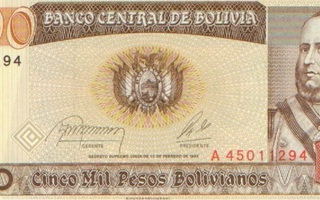 Bolivia 5 000 bolivar 1984
