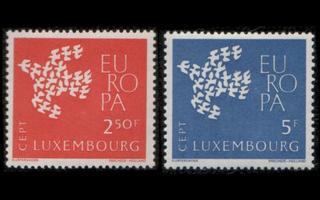 Luxemburg 647-8 ** Europa (1961)