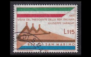 San Marino 849 o Italian presidentin vierailu (1965)