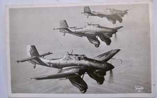 VANHA Kortti Natsi Saksa Luftwaffe Lentokone Ju 87 Stuka
