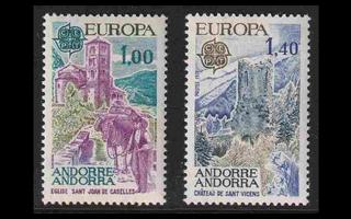 Andorra Fr 282-3 ** Europa (1977)