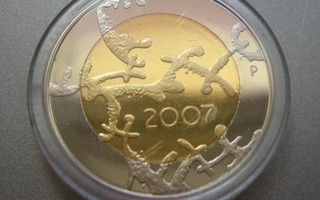 5 euro 2007 Proof Suomen itsenäisyyden 90-vuotisjuhlaraha