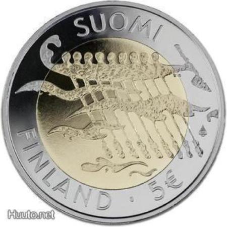 Suomi 2007 5 € euro suomen itsenäisyyden 90-vuotisjuhlaraha 