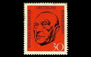 Saksa 567 ** Vuosi Kondrad Adenauerin kuolemasta (1968)