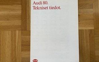 Esite Audi 80 B3 Tekniset tiedot 1991