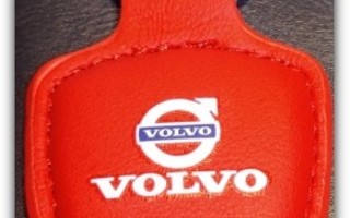 Pieni nahkainen punainen Volvo avaimenperä