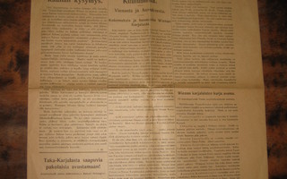 Sanomalehti  Karjalaisten Sanomat  1.11.1918