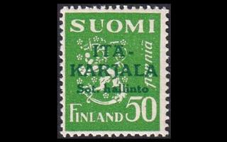 IK_8 ** Itä-Karjala 50p Vihreä lisäp (1941)