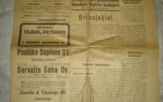 Sanomalehti: Vapaa Karjala , 11.8.1921
