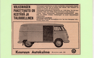 Volkswagen pakettiauto - lehtimainos A5 laminoitu