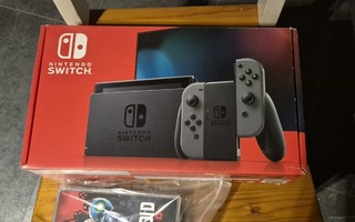 Nintendo Switch Joy-con grey+3 peliä,+8Bitdo Pro 2 Gamepad