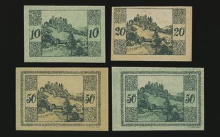 Itävalta 10, 20, 50, 50 Heller, Windegg 1920