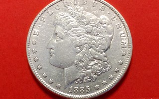 USA, Morgan Dollar 1885, aika hyvä kunto. (KD2)
