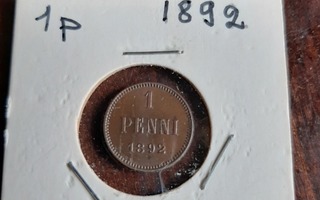 1 Penniä 1892 kl 6-7