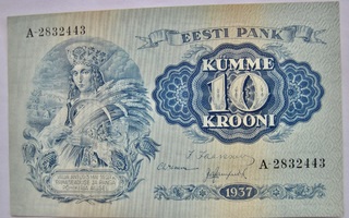 Viro Eesti Estonia 10 krooni 1937 Pakkasileä